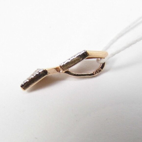 Rose Gold with Stones Modern Pendant - Picture 4 of 4